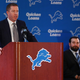 Bob Quinn, General Manager of the Detroit Lions, introduces Matt Patricia as the Lions’ new head coach in 2018.